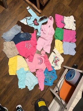 Mixed Baby girl 6 month old Clothing Lot - Pink, Blue, Yellow, Green